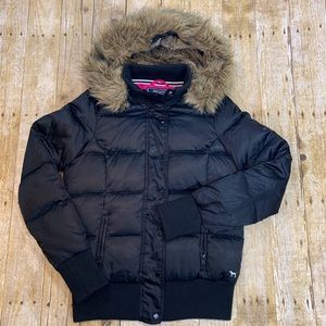 Victoria’s Secret PINK Fur Trim Puffer Coat